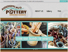 Tablet Screenshot of mississippimudpottery.com